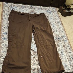 Style & Co. Dark Brown Cargo Flare Pants